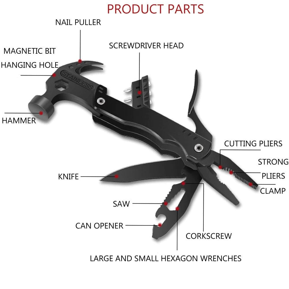 Total Utility™ 14 in 1 Multifunctional Hammer