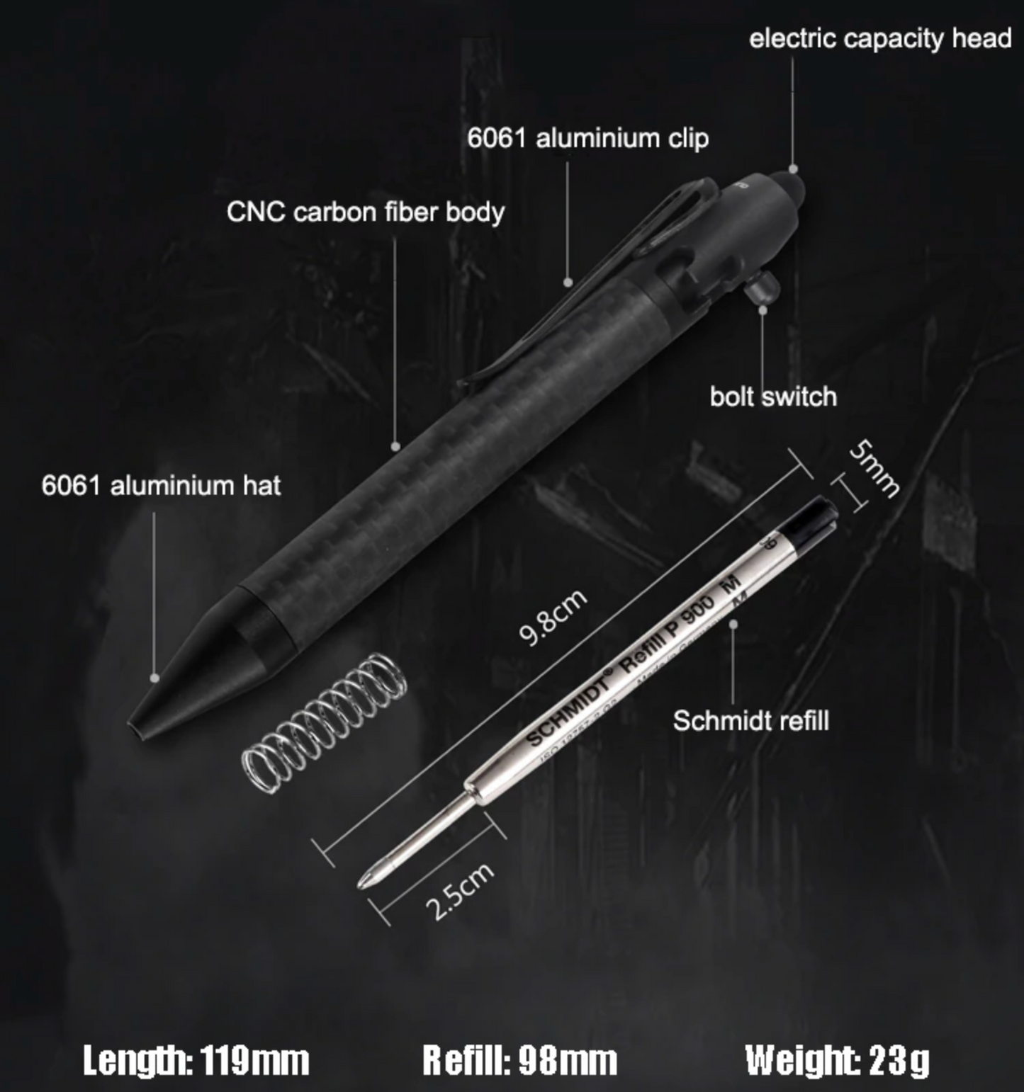 CarbonSleek™ Carbon Fiber EDC Pen